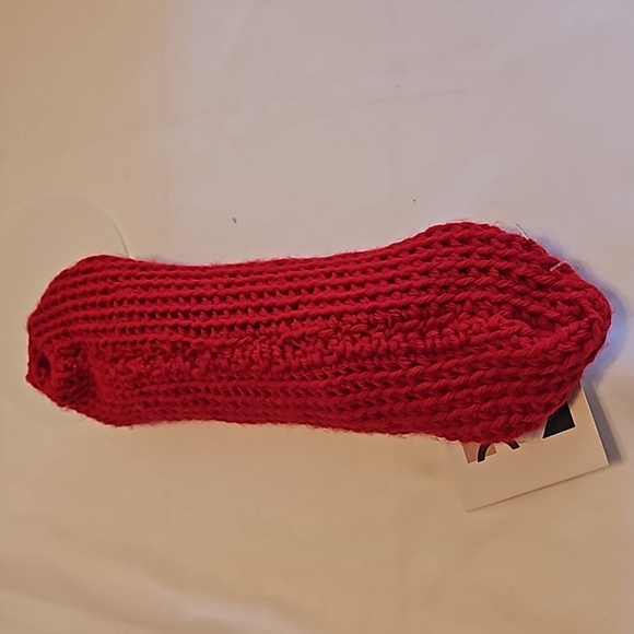 Hand Crafted Hand Knit Crochet Red Cosmetic Bag Pencil Case handmade Grannycore - Picture 7 of 17